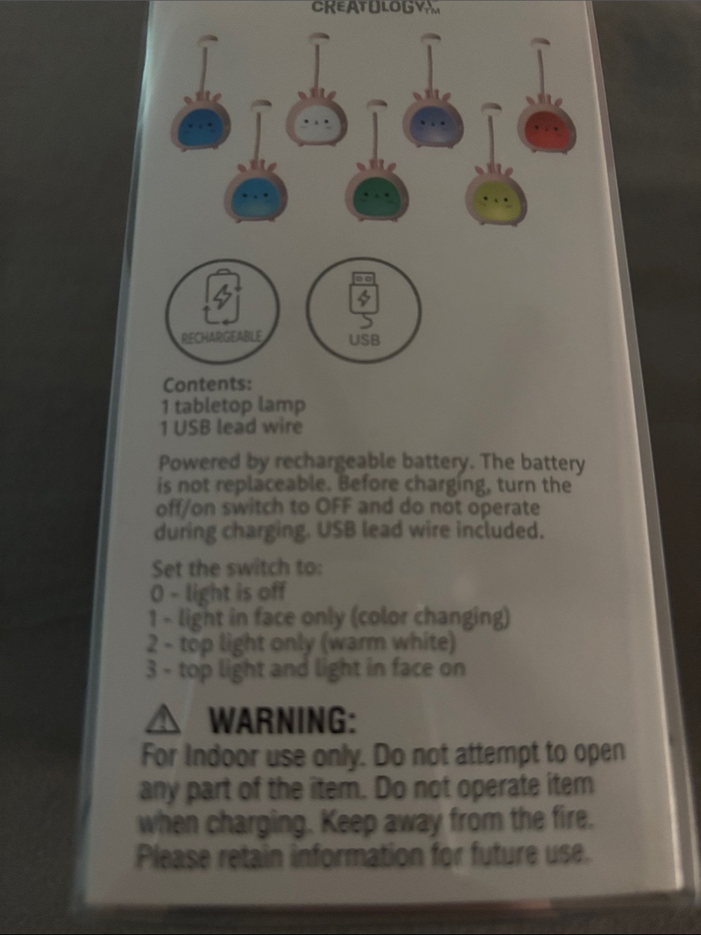 LED Tabletop Lamp - Colorchanging Pink Animal - Picture 7 of 7